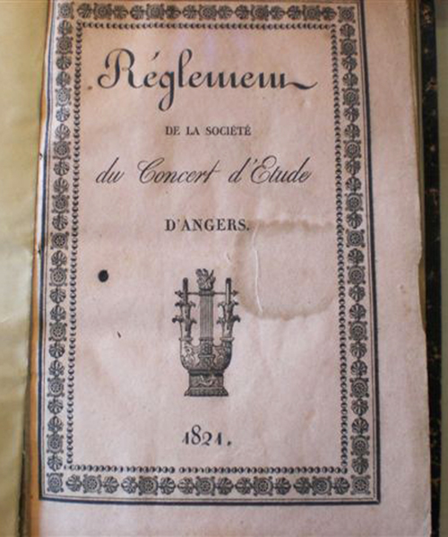 Règlement du Concert d’Etude. 1821