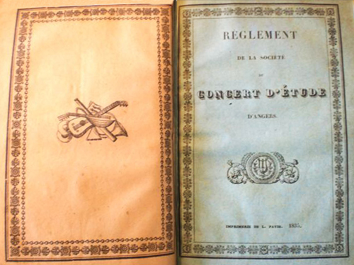 Règlement du Concert d’Etude. 1835