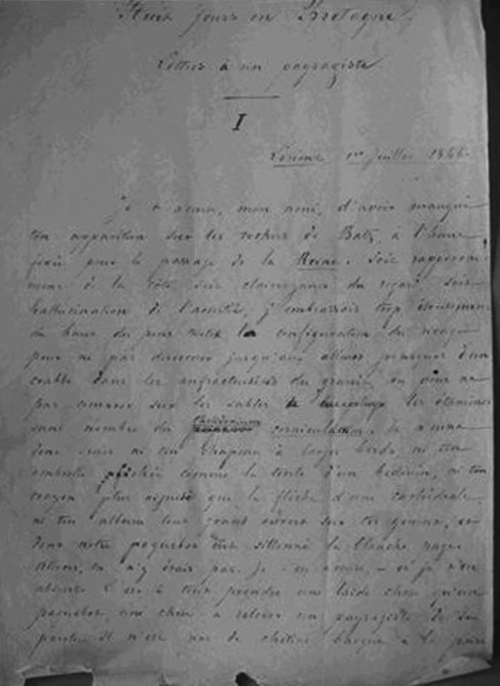 Manuscrit de Victor Pavie